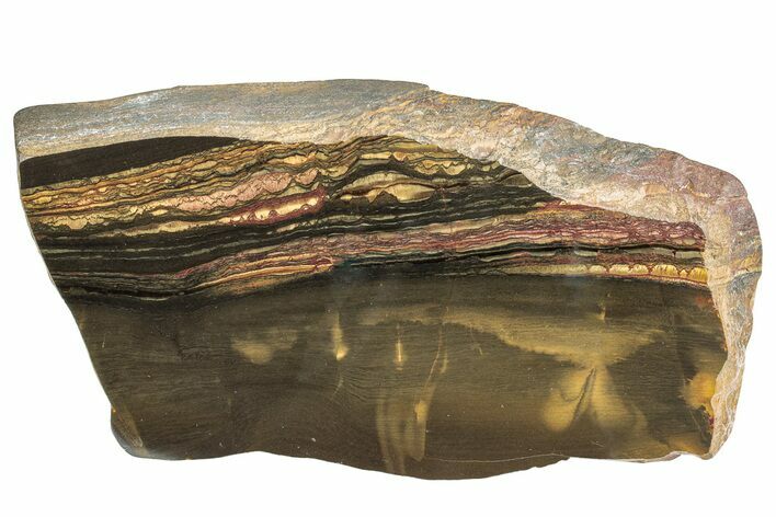 Polished Packsaddle Tiger Eye Slab - Western Australia #260867